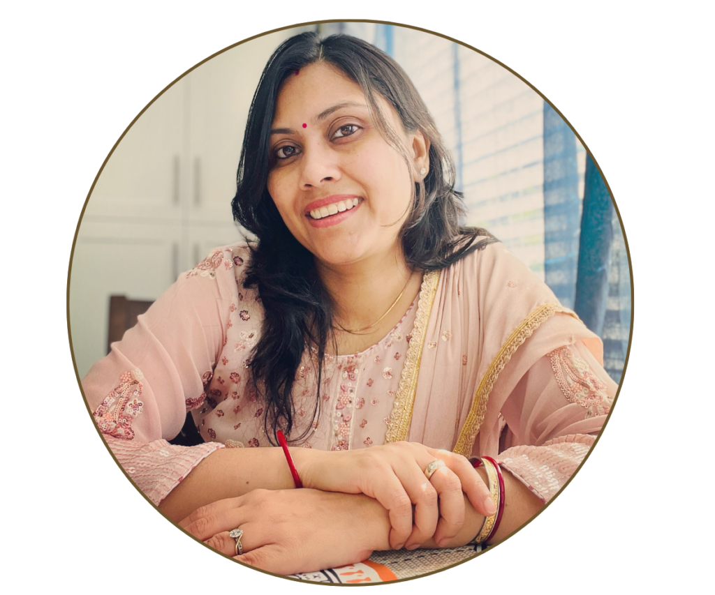 Suchi cooking healthy Indian food in kitchen – founder of Happy Home Happy Life
