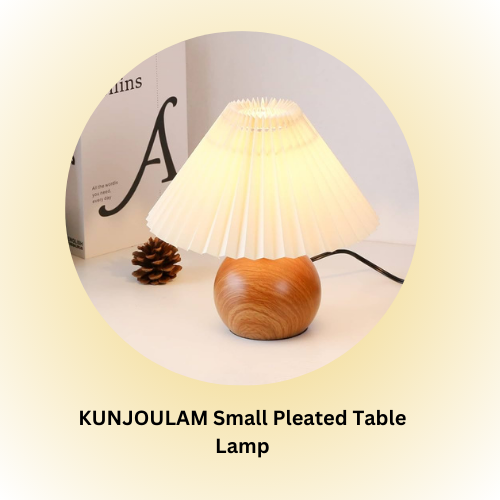 KUNJOULAM Small Pleated Table Lamp