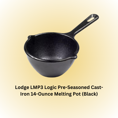 Lodge LMP3 Logic Pre-Seasoned Cast-Iron 14-Ounce Melting Pot (Black)