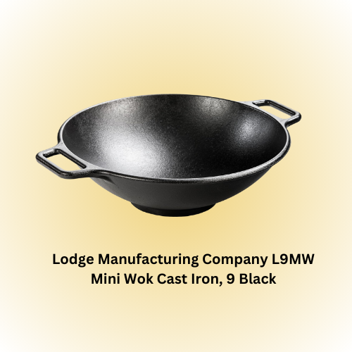 Lodge Manufacturing Company L9MW Mini Wok Cast Iron, 9 Black